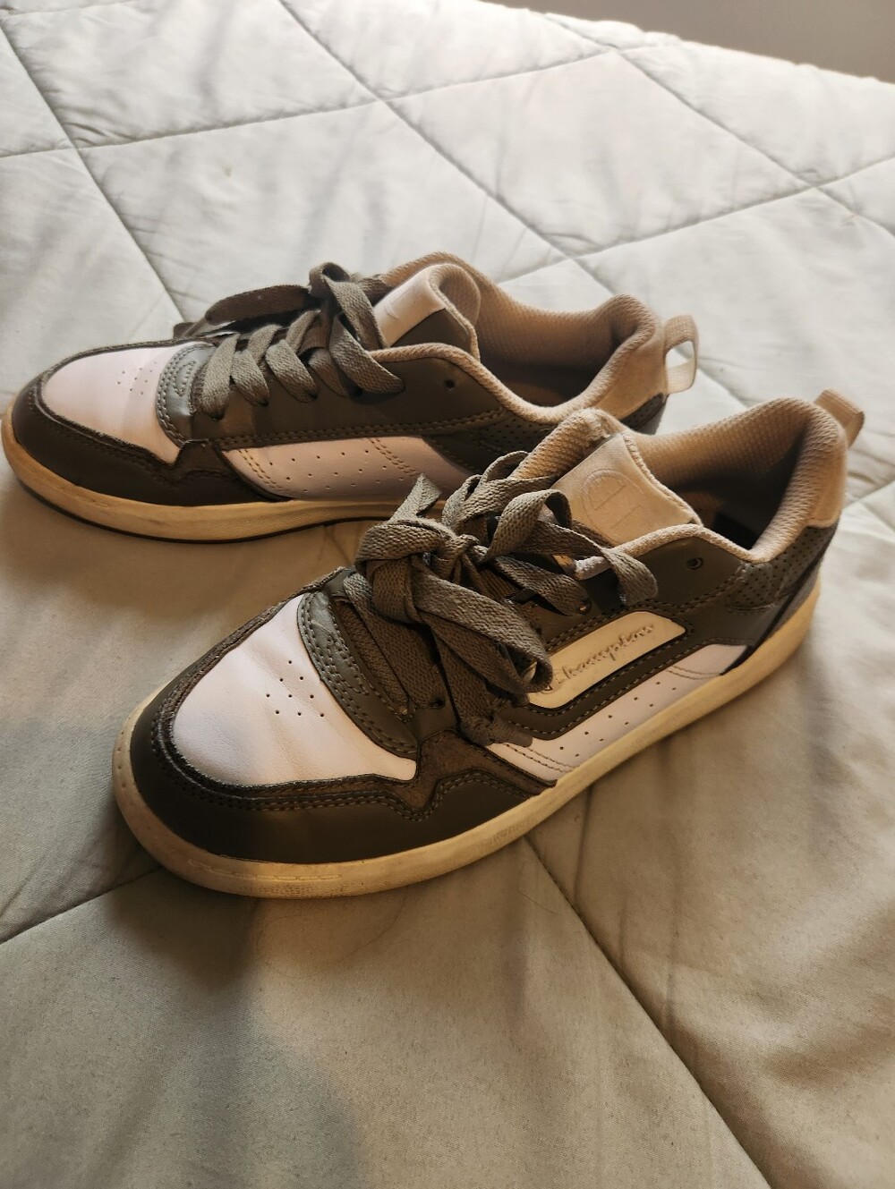 Champion Olive Green & White Sneakers